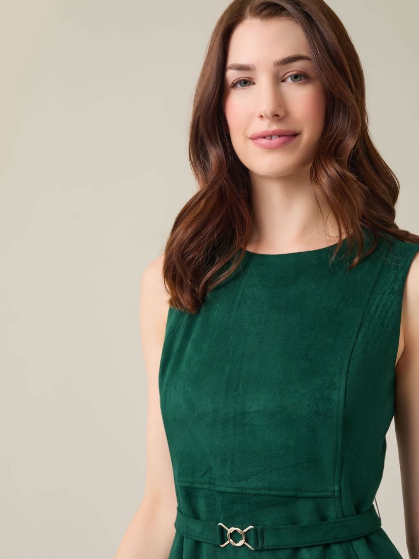 Womens Petite Sheath Dress With Belt