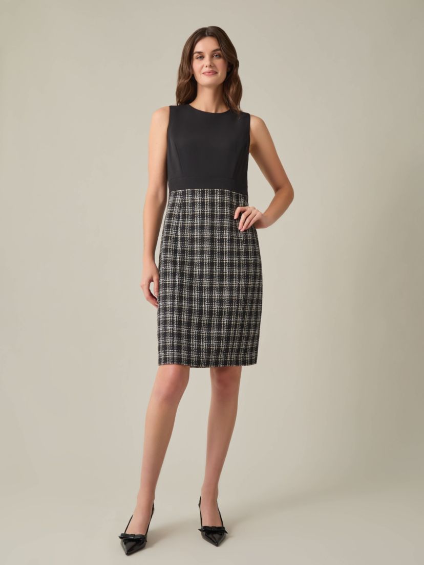 Womens Sheath Dress With Combo Skirt