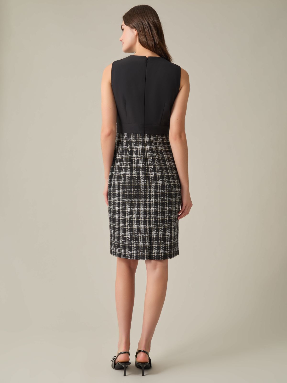 Womens Sheath Dress With Combo Skirt