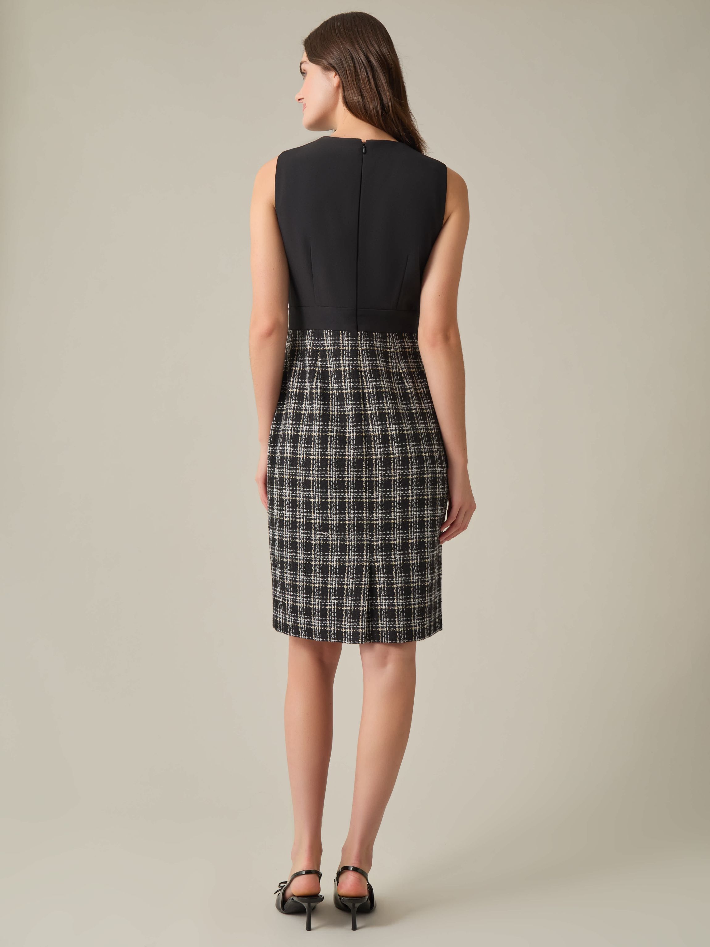 Womens Sheath Dress With Combo Skirt
