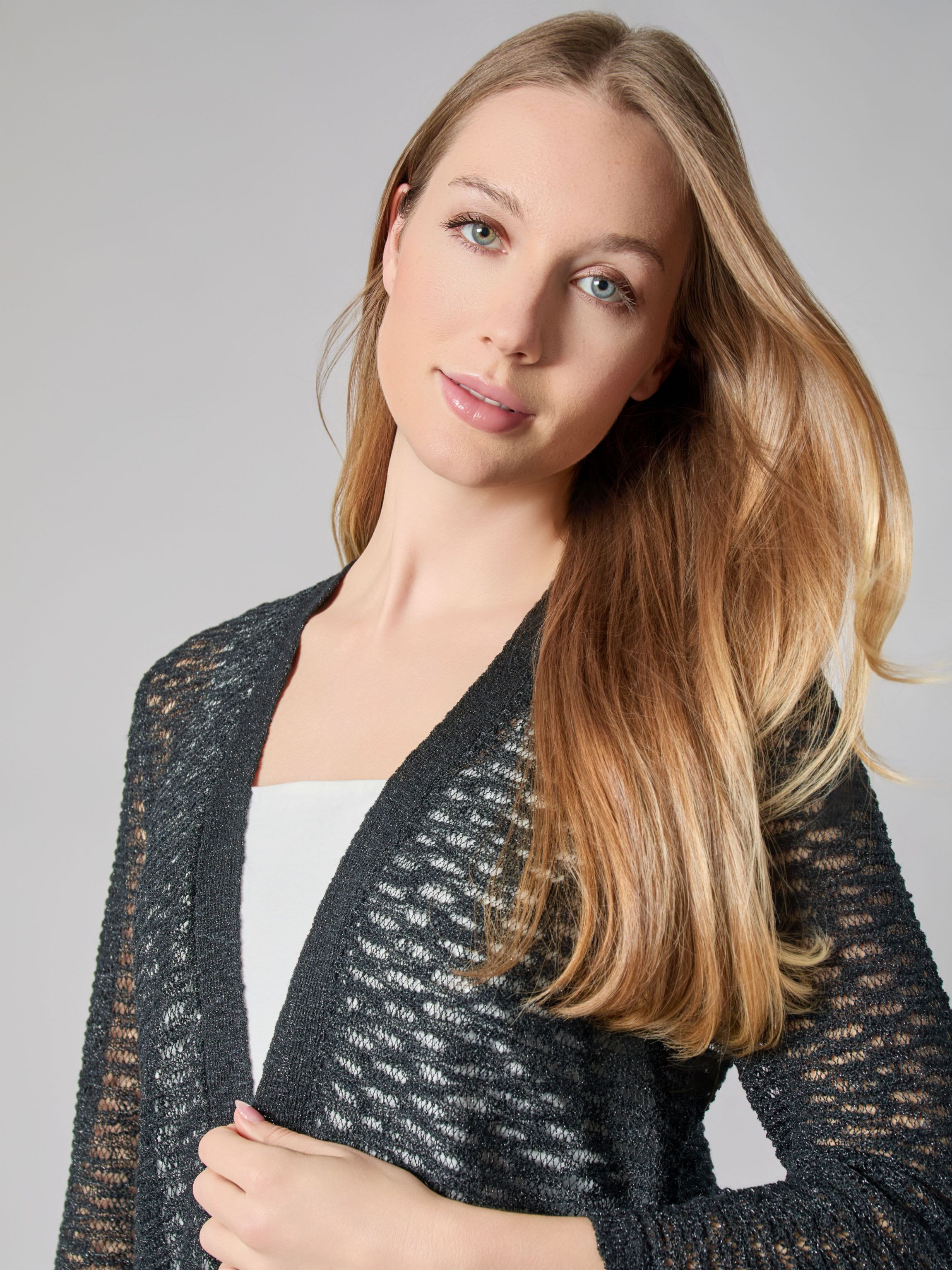 Stiched Self Edge A Line Cardigan