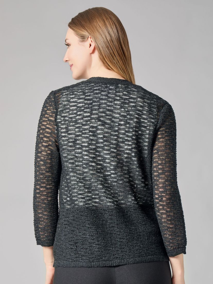 Stiched Self Edge A Line Cardigan