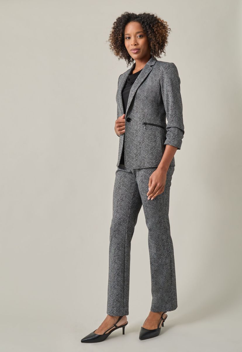 Herringbone One Button Jacket