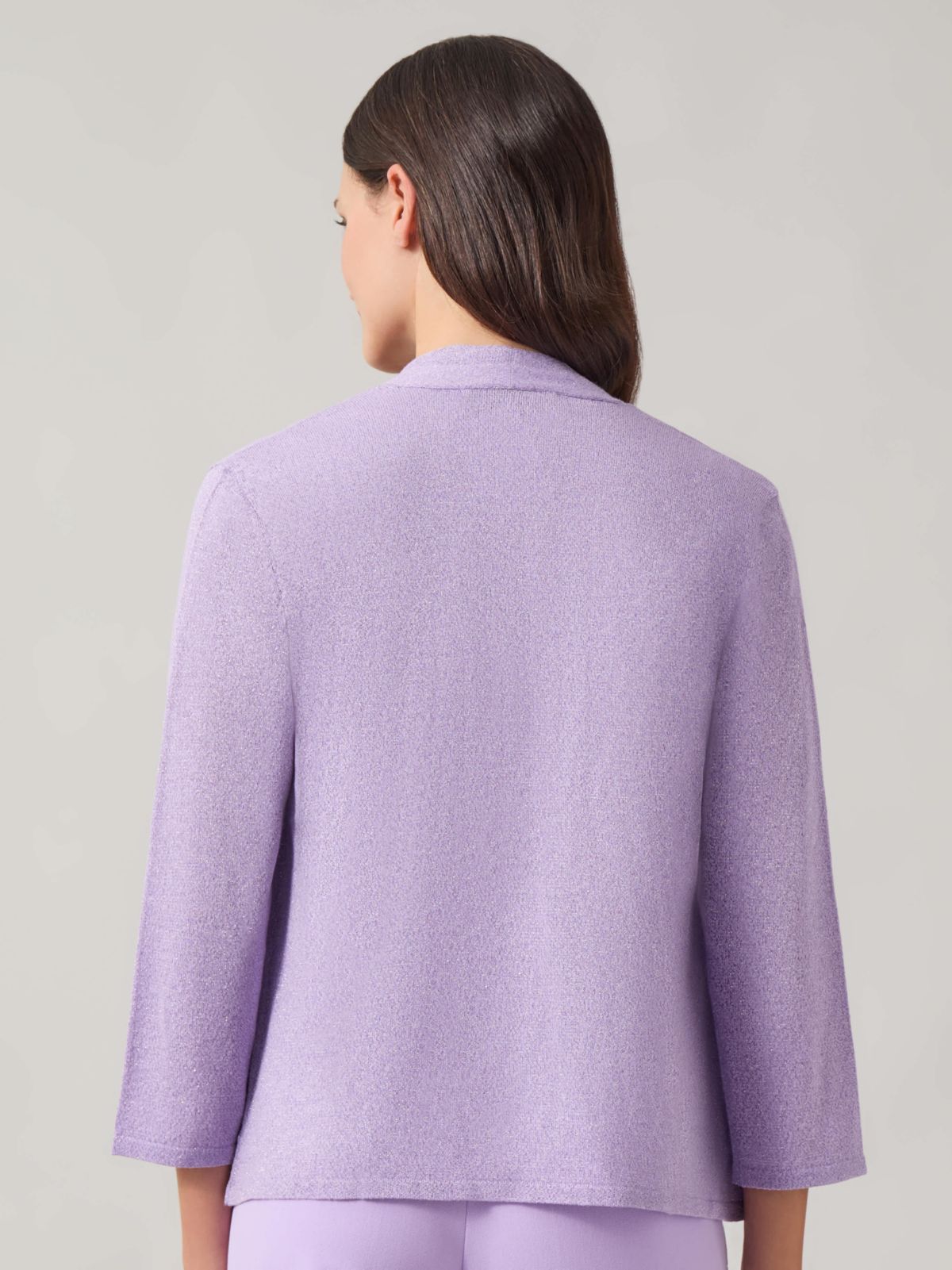 Lurex Self Edge A Line Cardigan