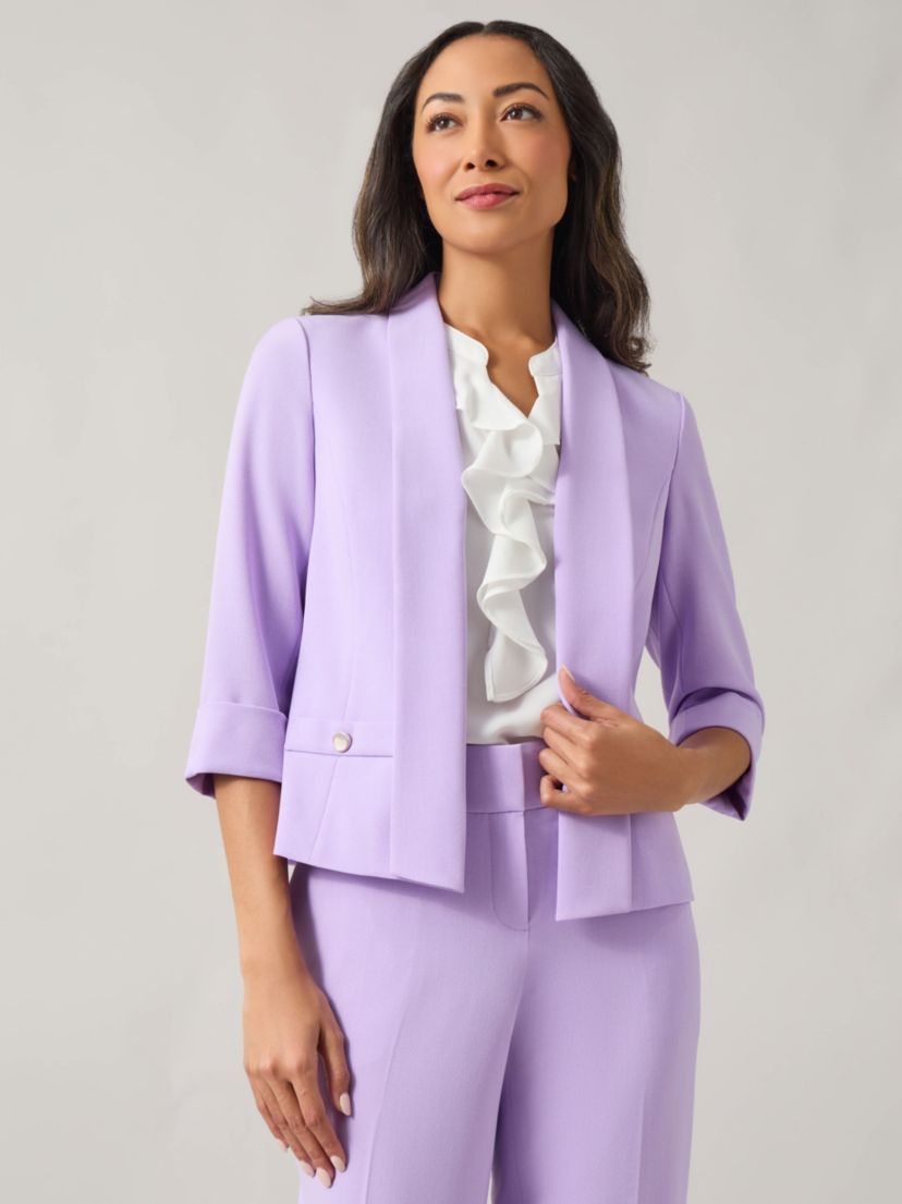 Stretch Crepe Shawl Collar Jacket
