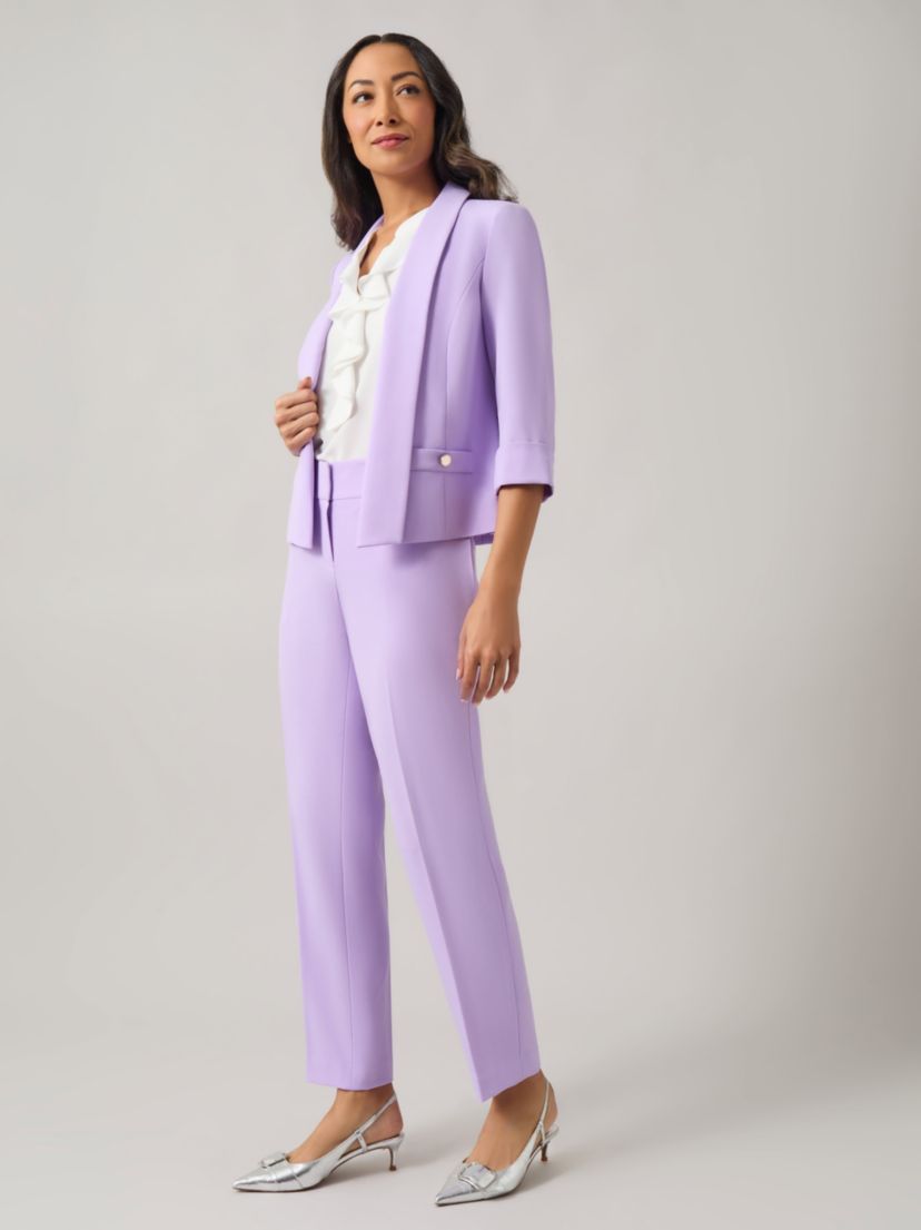 Stretch Crepe Shawl Collar Jacket