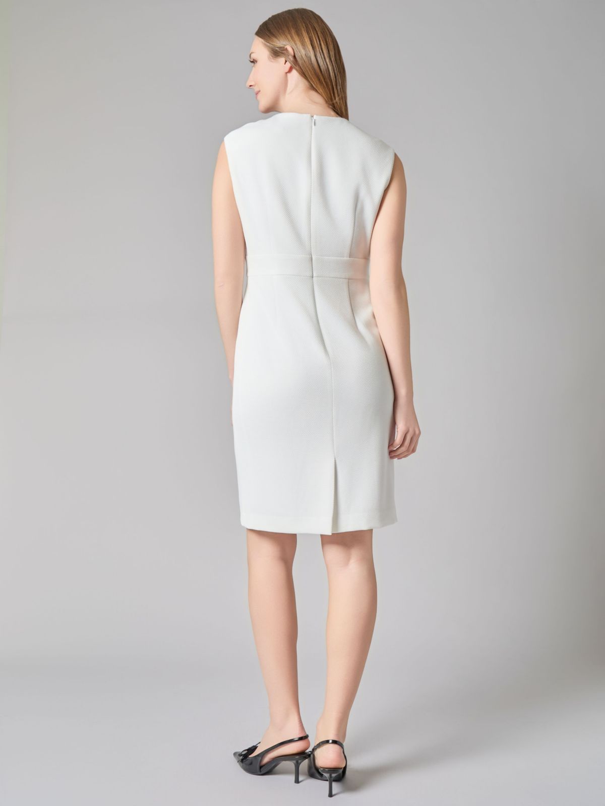 Extended Cap Sleeve Sheath Dress