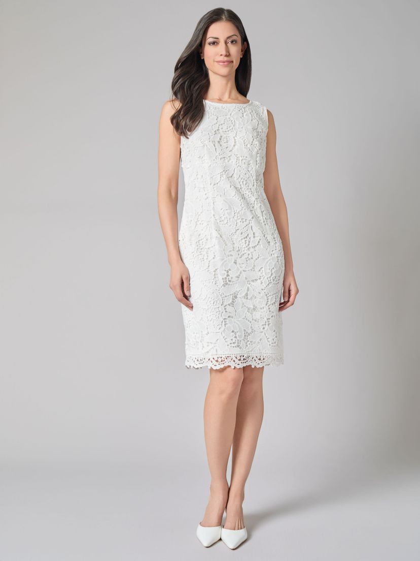 Lace Empire Seamed Sheath Dress