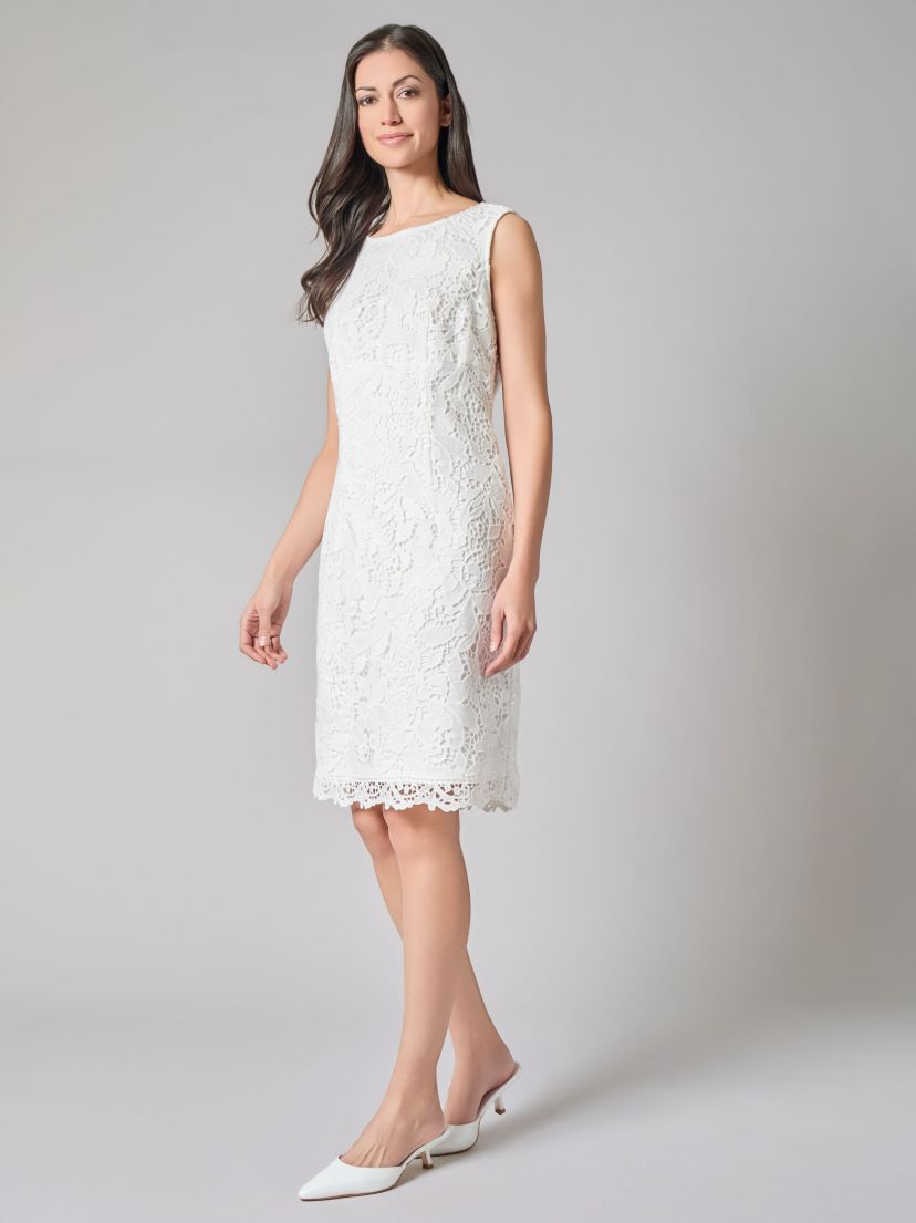 Lace Empire Seamed Sheath Dress