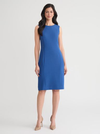 Women's Stretch Crepe Seamed Sheath Dress
