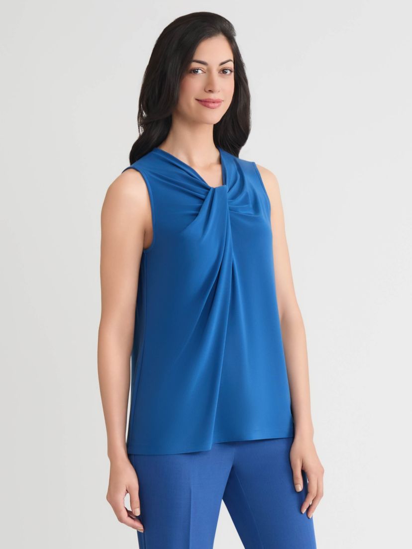 Womens Sleeveless Knot Neck Knit Top