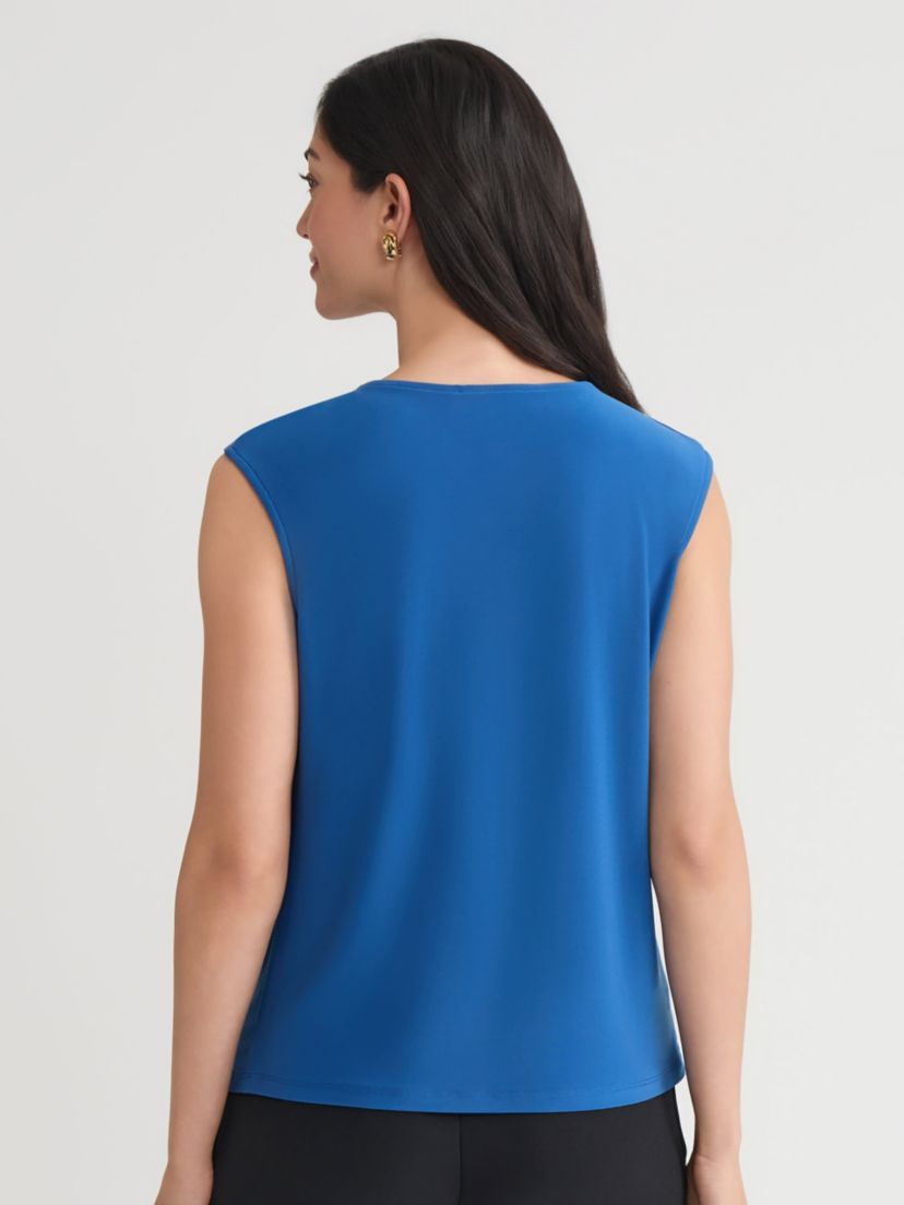 Petite Pleat Neck Knit Top with Hardware