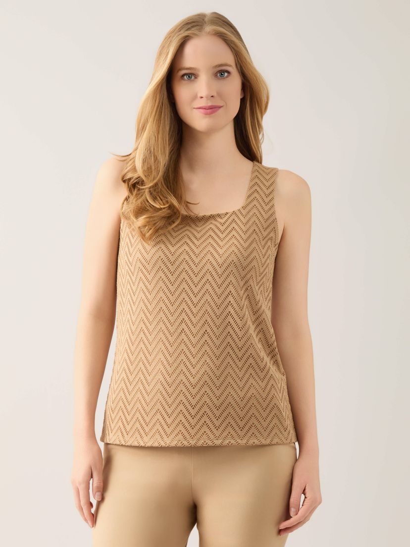 Herringbone Square Neck Tank