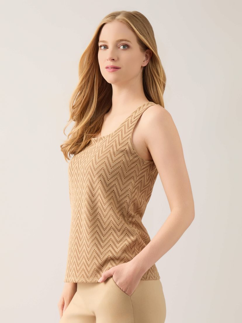 Herringbone Square Neck Tank