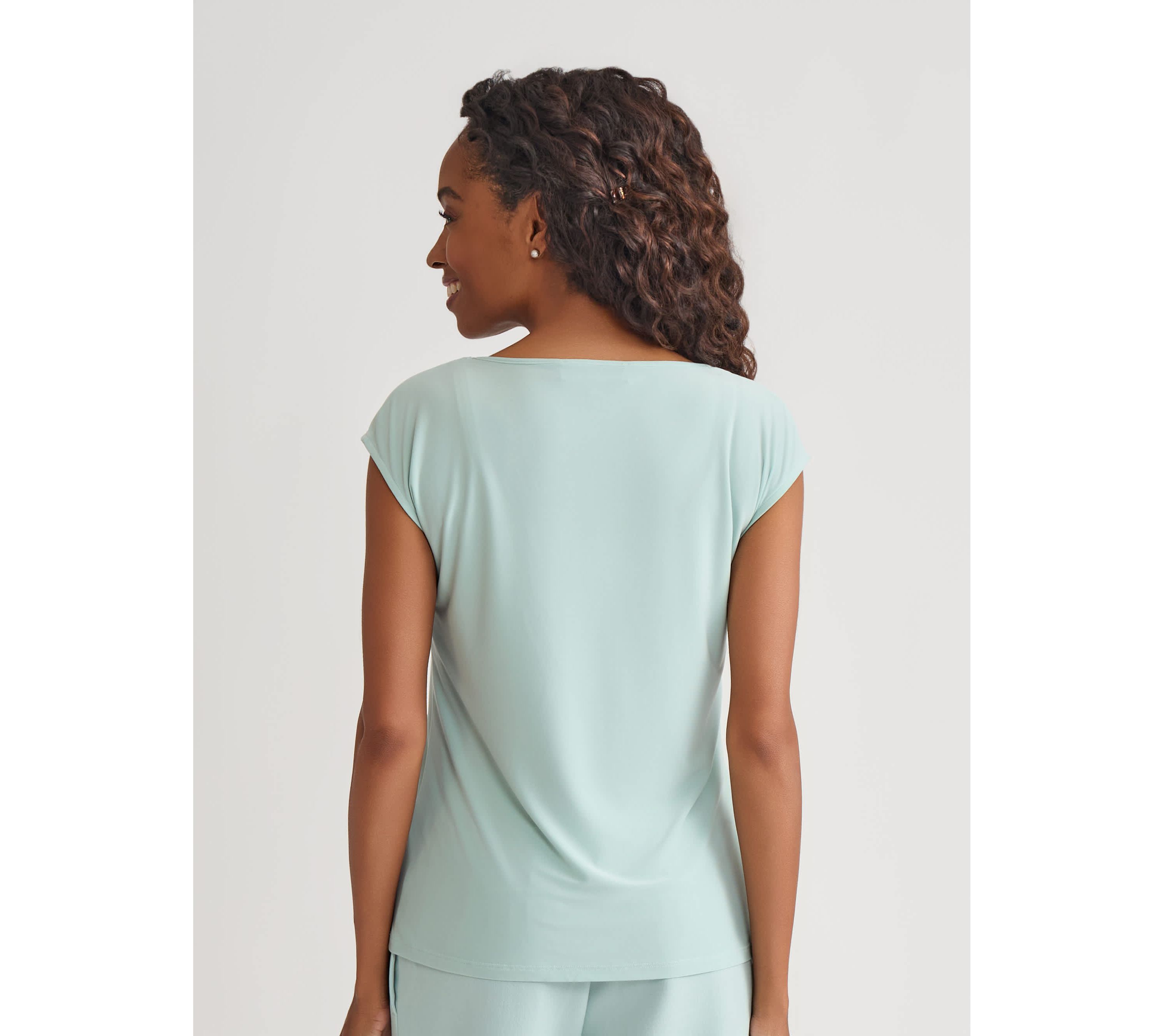Beaded Neck Knit Top