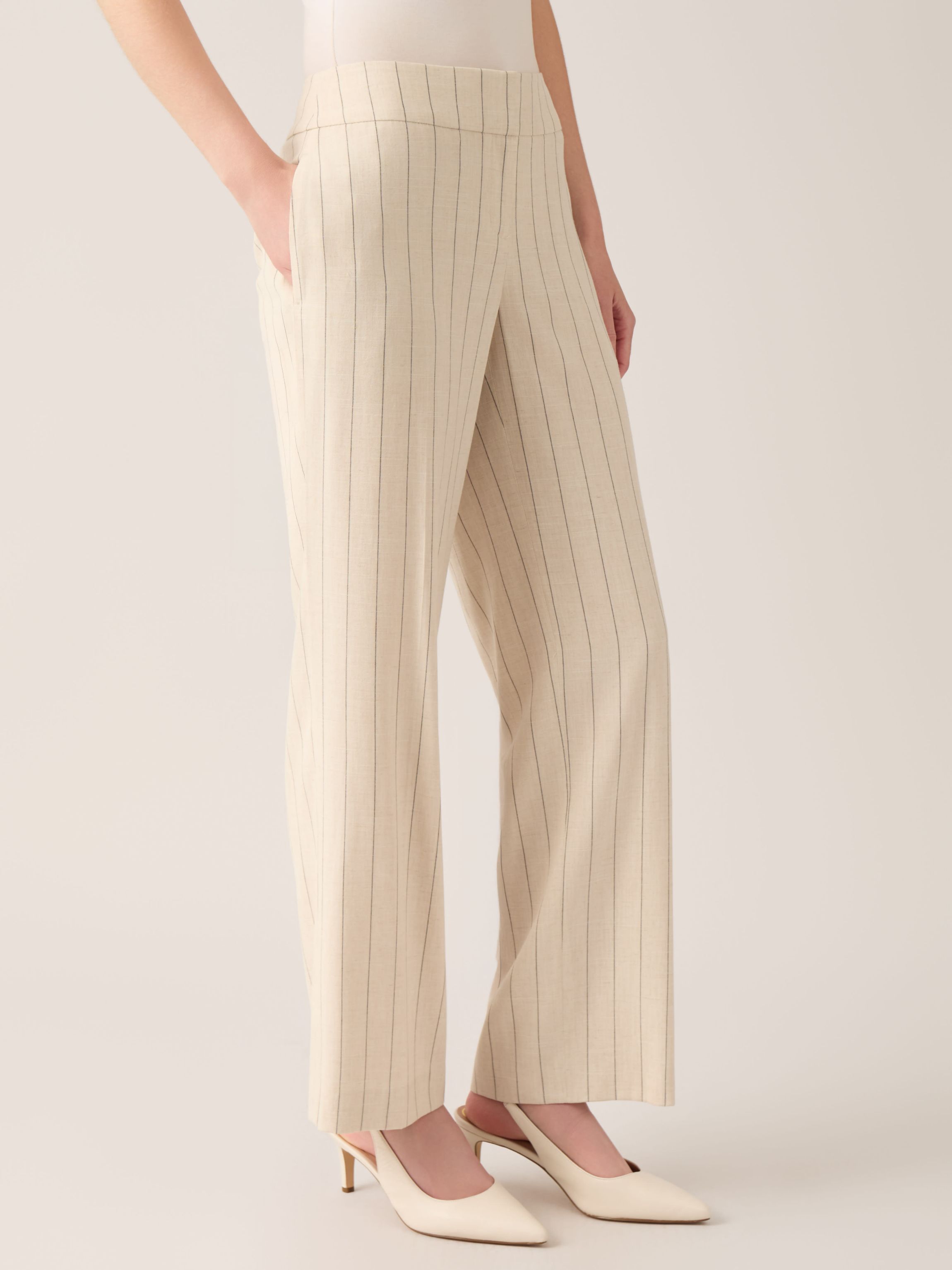 Pinstripe Wide Leg Pant