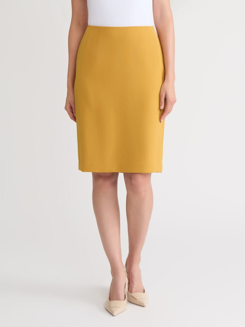 Petite Stretch Crepe Slim Skirt