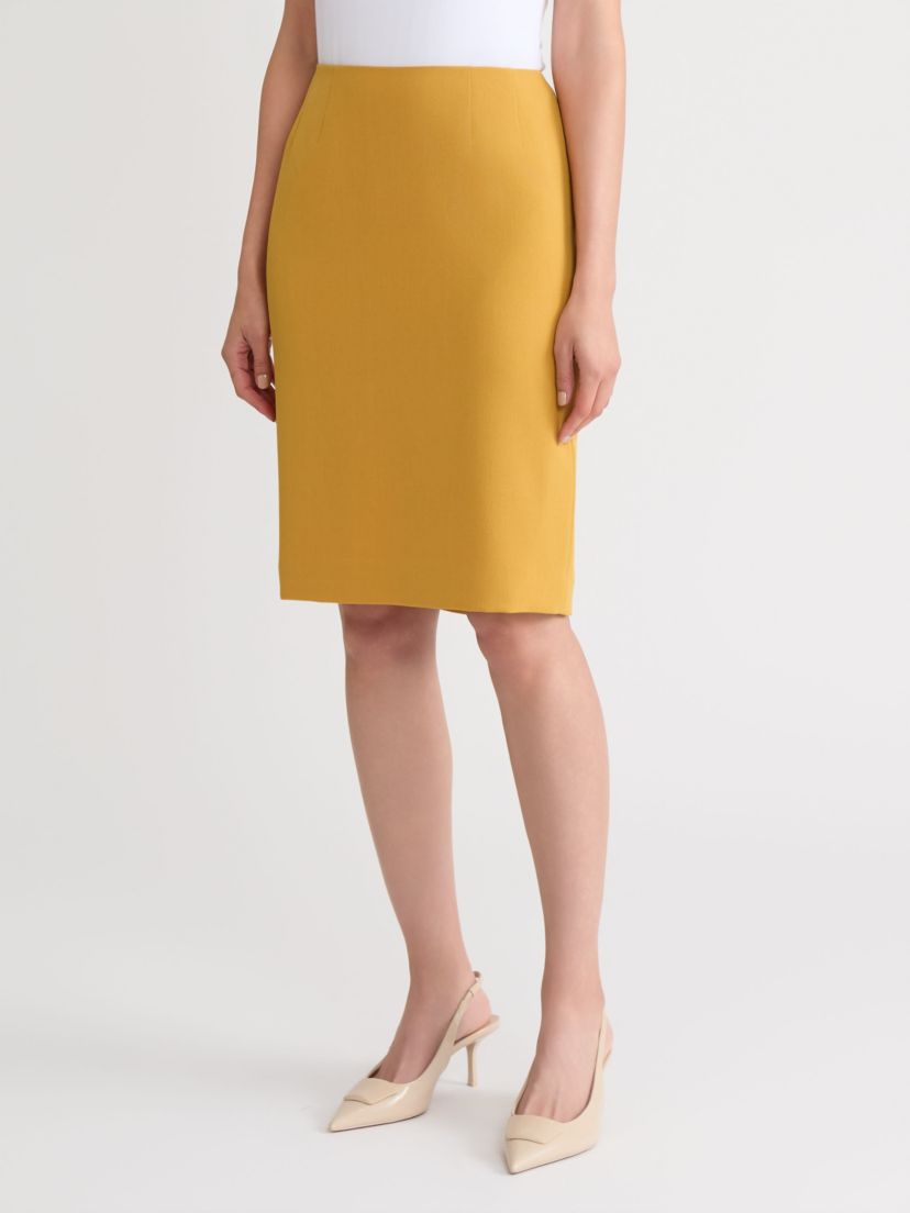 Petite Stretch Crepe Slim Skirt