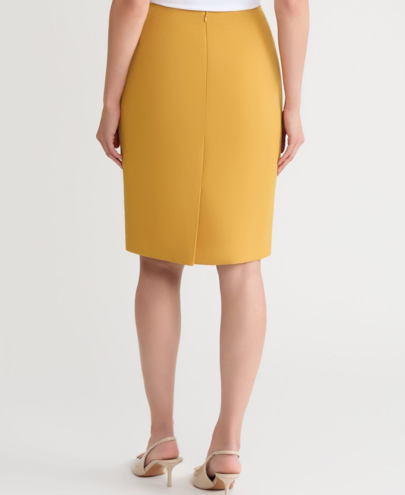 Petite Stretch Crepe Slim Skirt