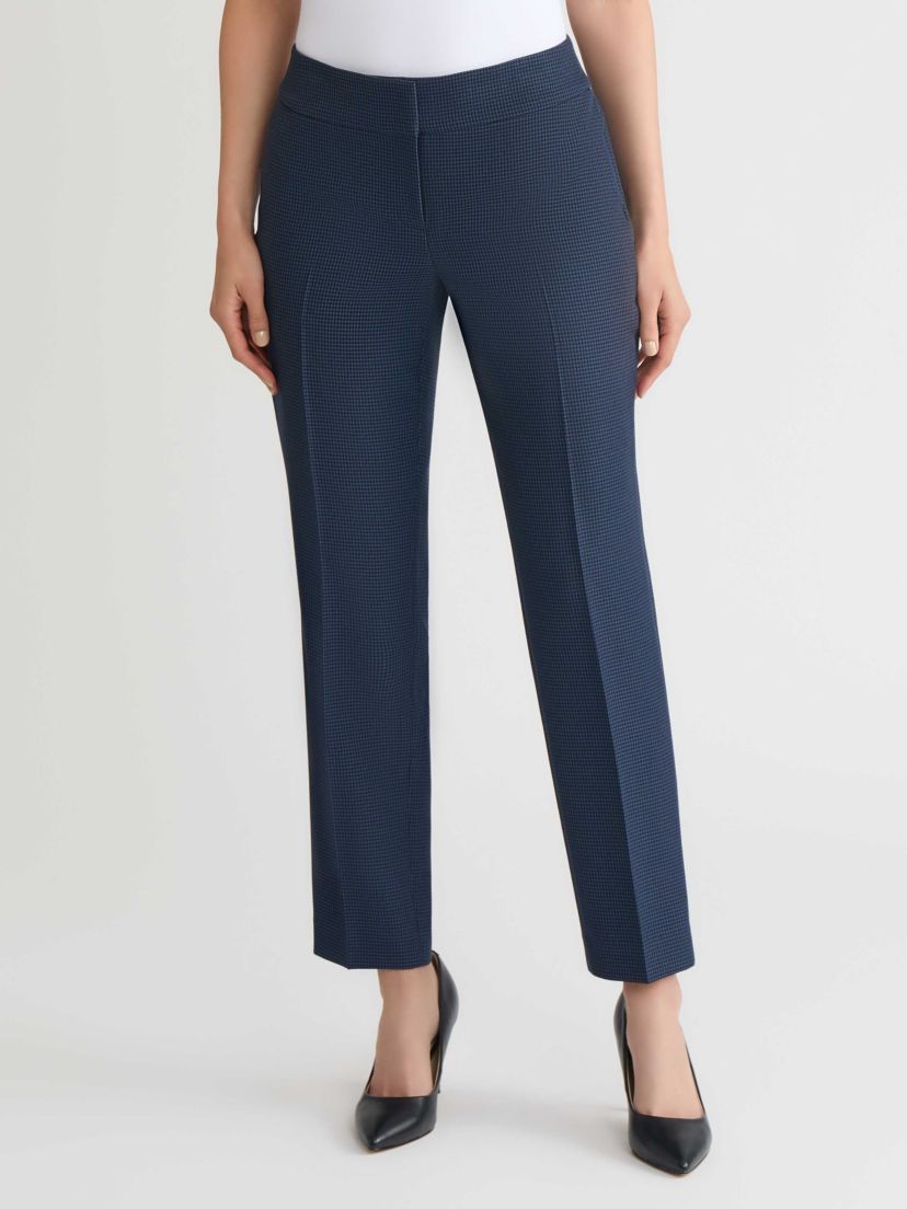 Petite Mini Check Slim Leg Pant