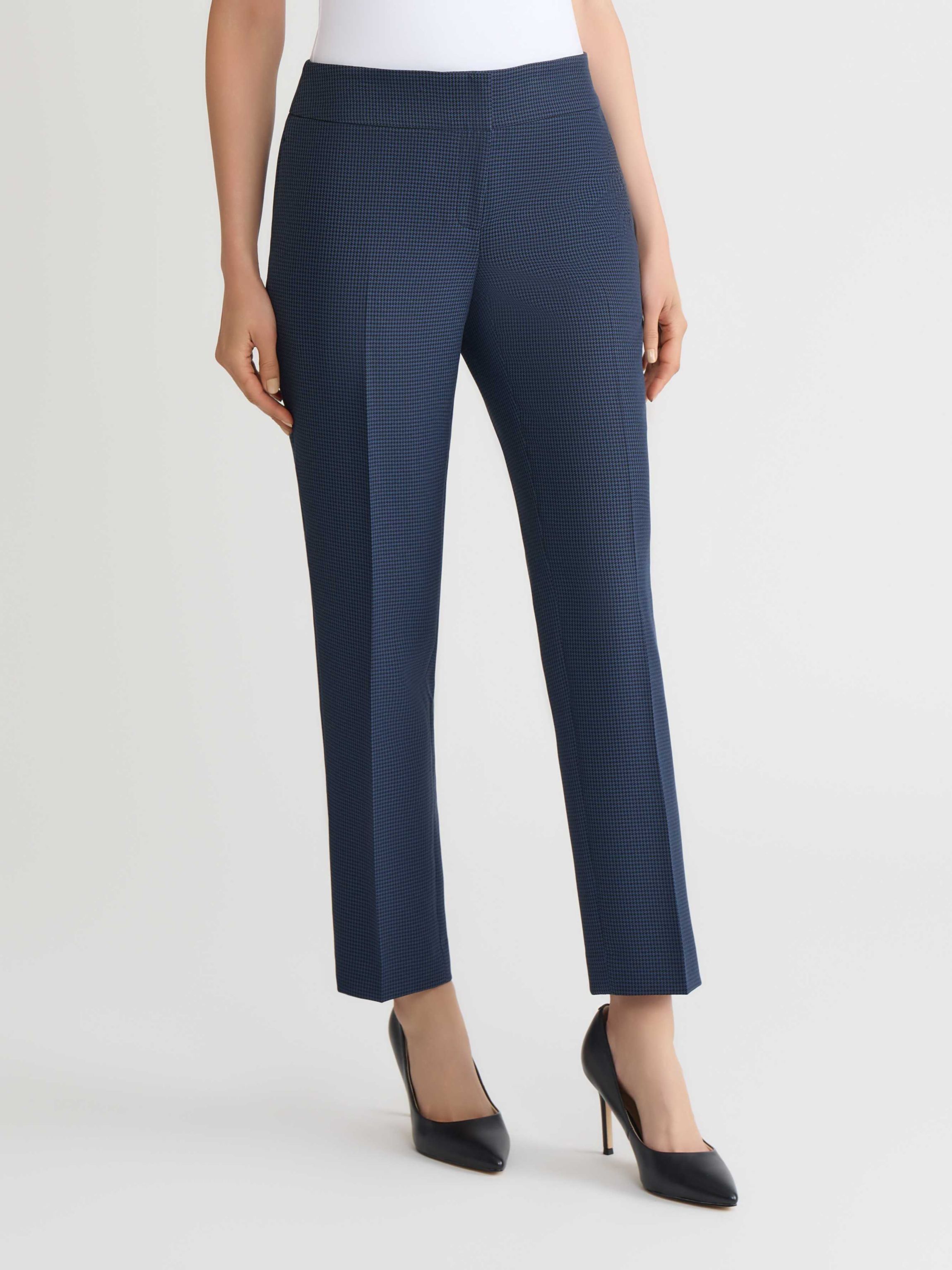 Petite Mini Check Slim Leg Pant