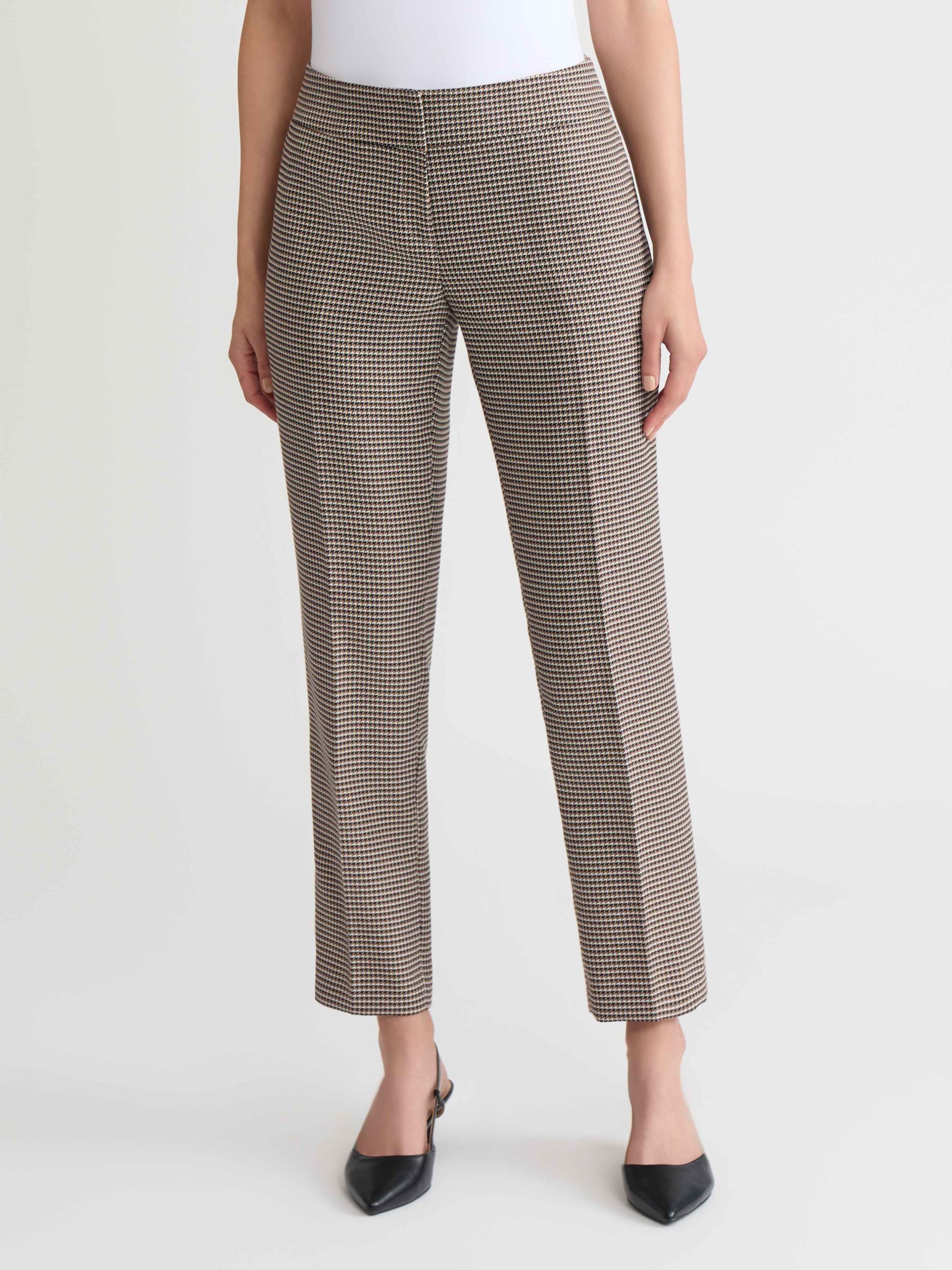 Womens Houndstooth Slim Leg Pant