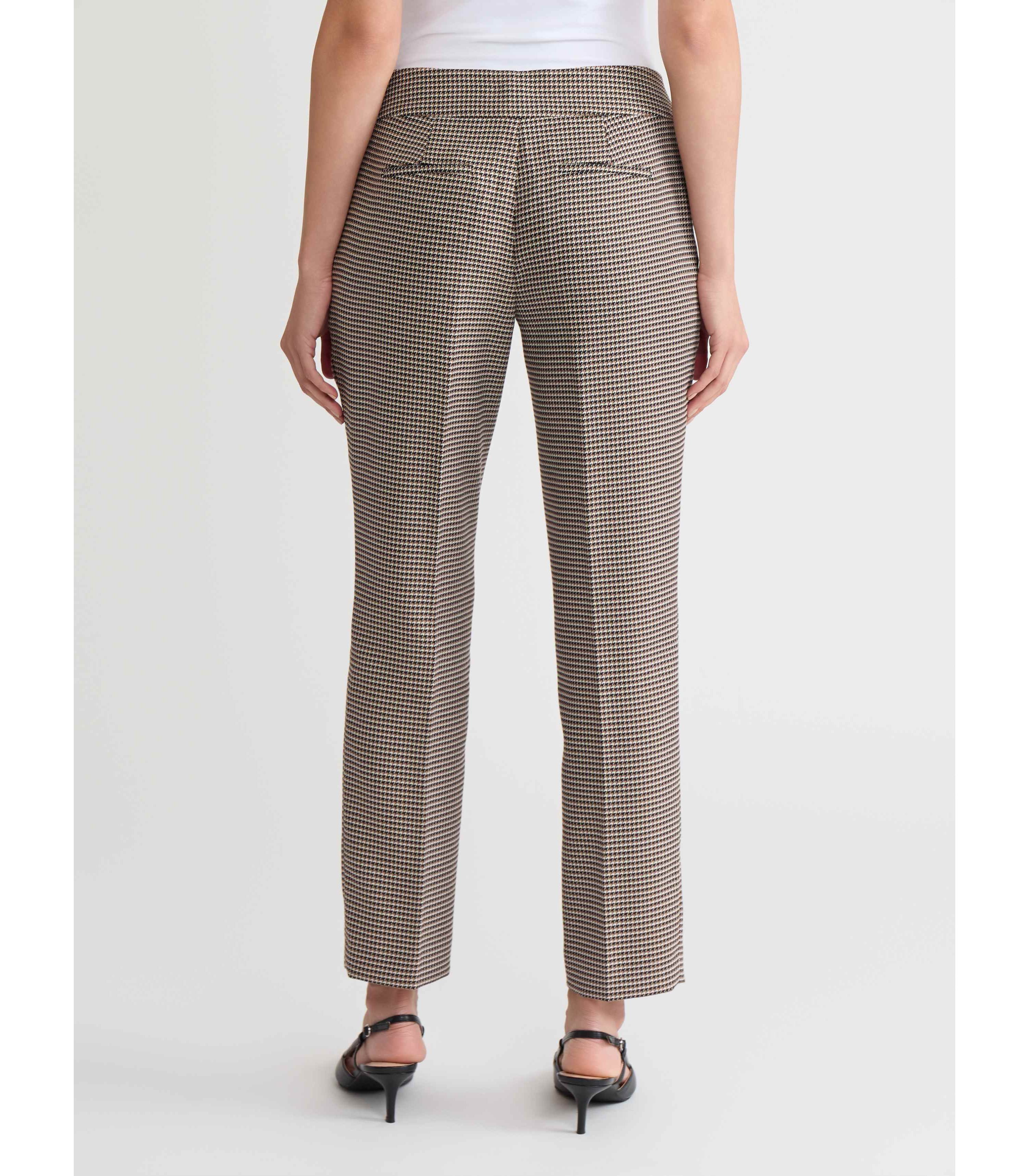 Womens Houndstooth Slim Leg Pant