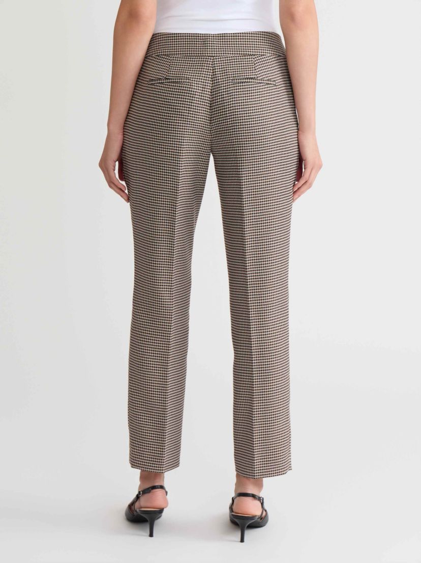 Womens Houndstooth Slim Leg Pant