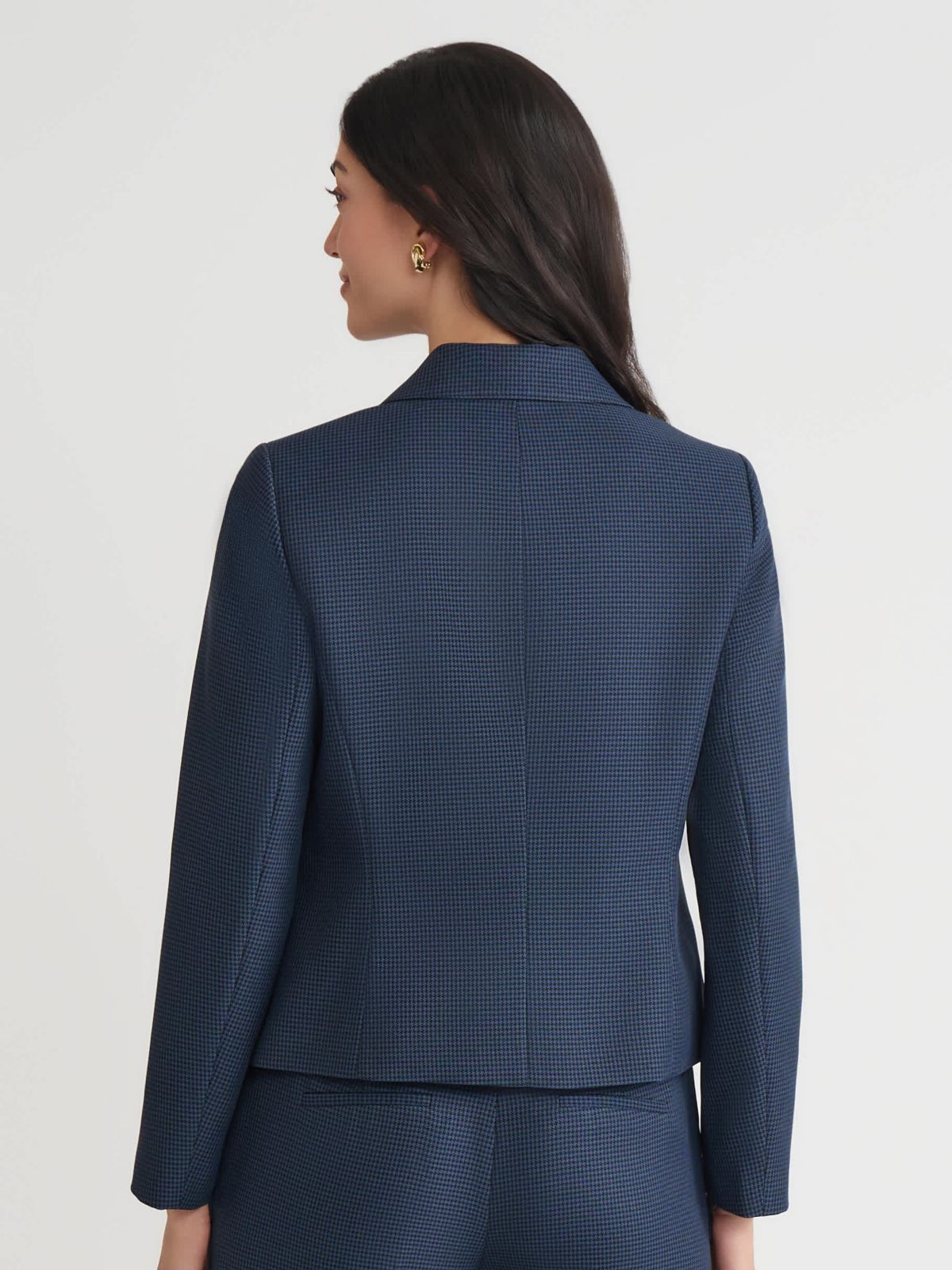 Petite Mini Check Four Pocket Jacket