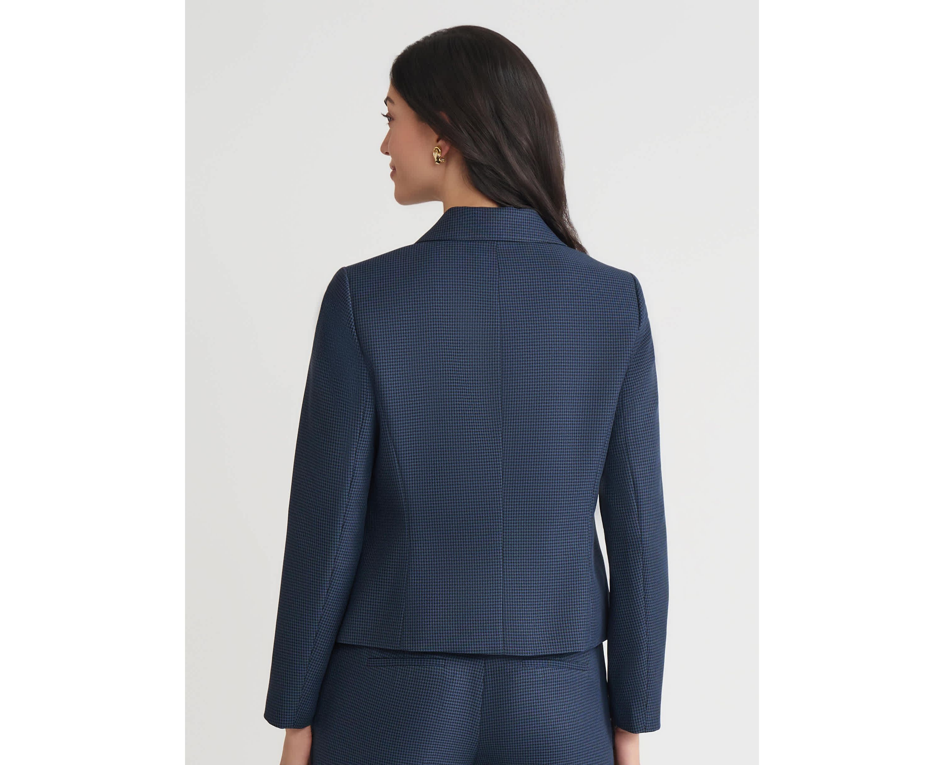 Petite Mini Check Four Pocket Jacket