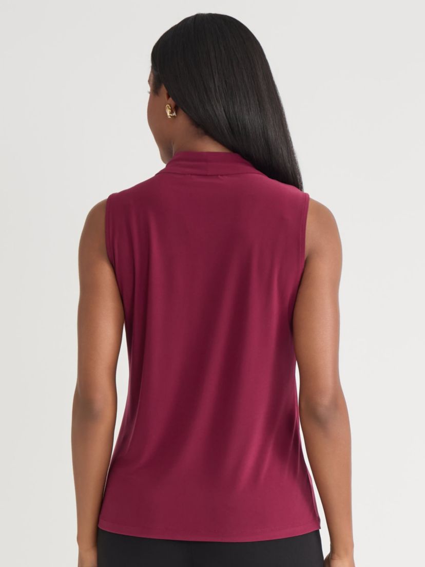 Womens Sleeveless Knot Front Knit Top