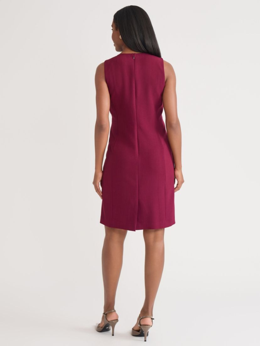 Womens Stretch Crepe Seamed Sheath Dress