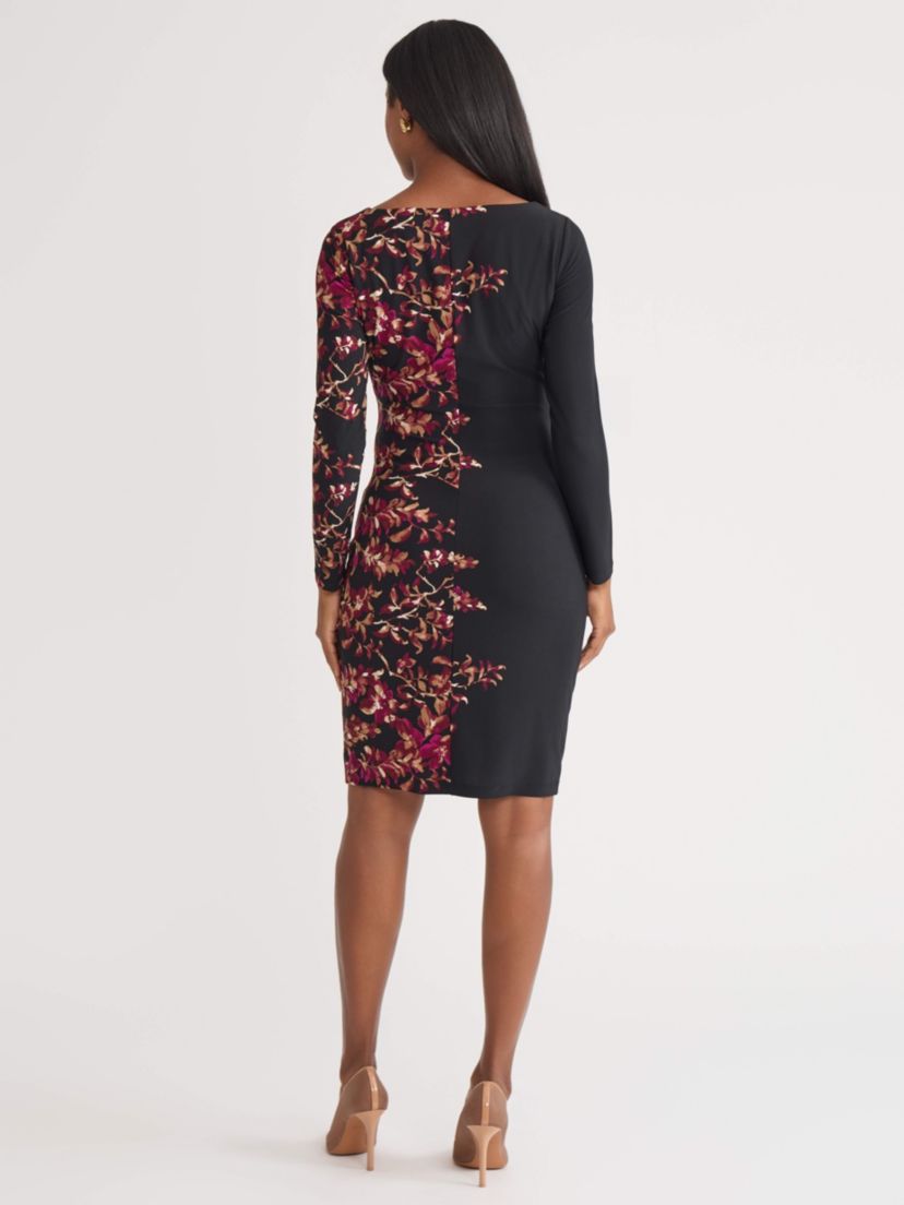 Womens Floral Border Knit Dress