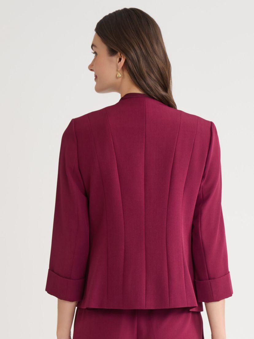 Petite Stretch Crepe Seamed Cardigan Jacket