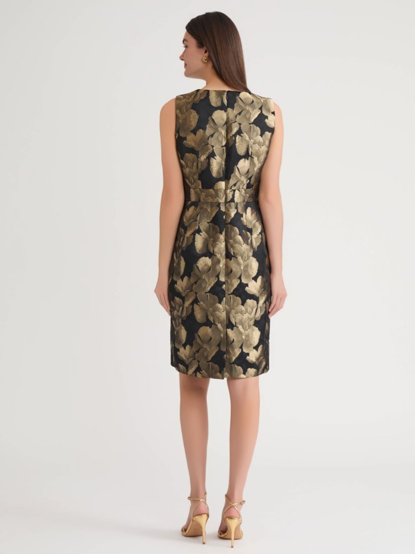 Petite Floral Jacquard Sheath Dress