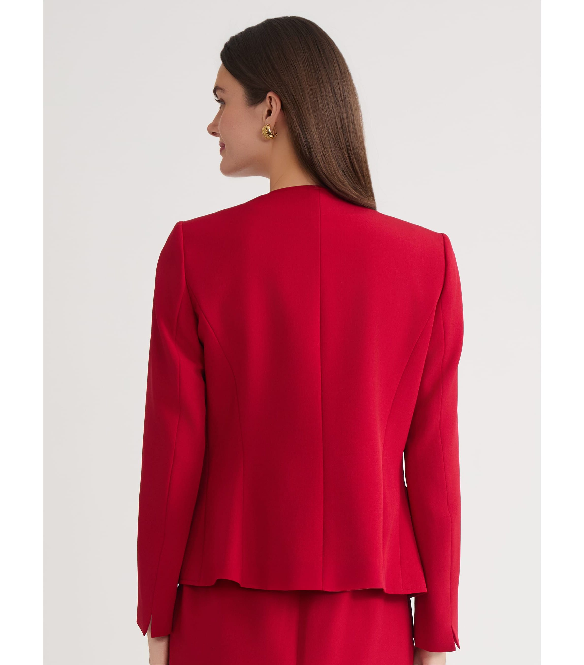 Womens Stretch Crepe Cardigan Jacket