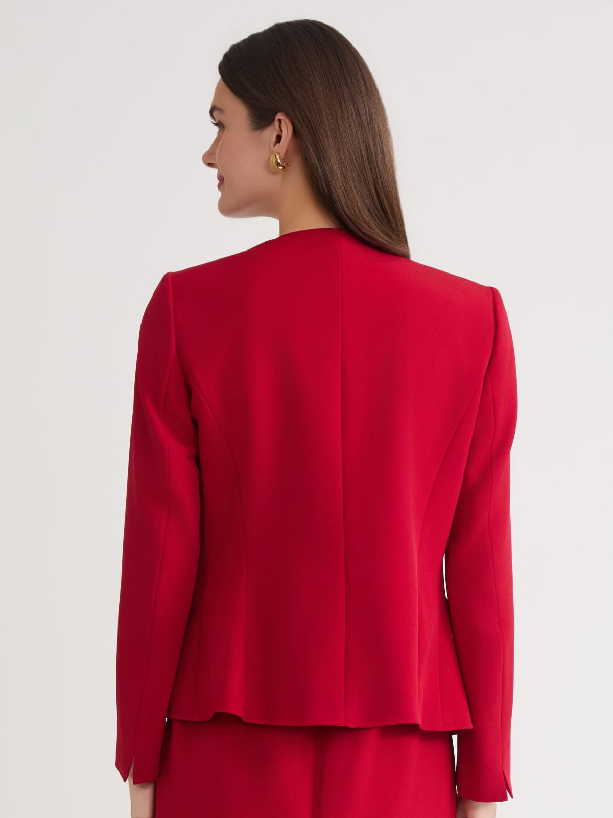 Petite Stretch Crepe Cardigan Jacket