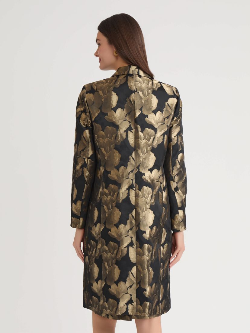 Petite Floral Jacquard One Button Topper
