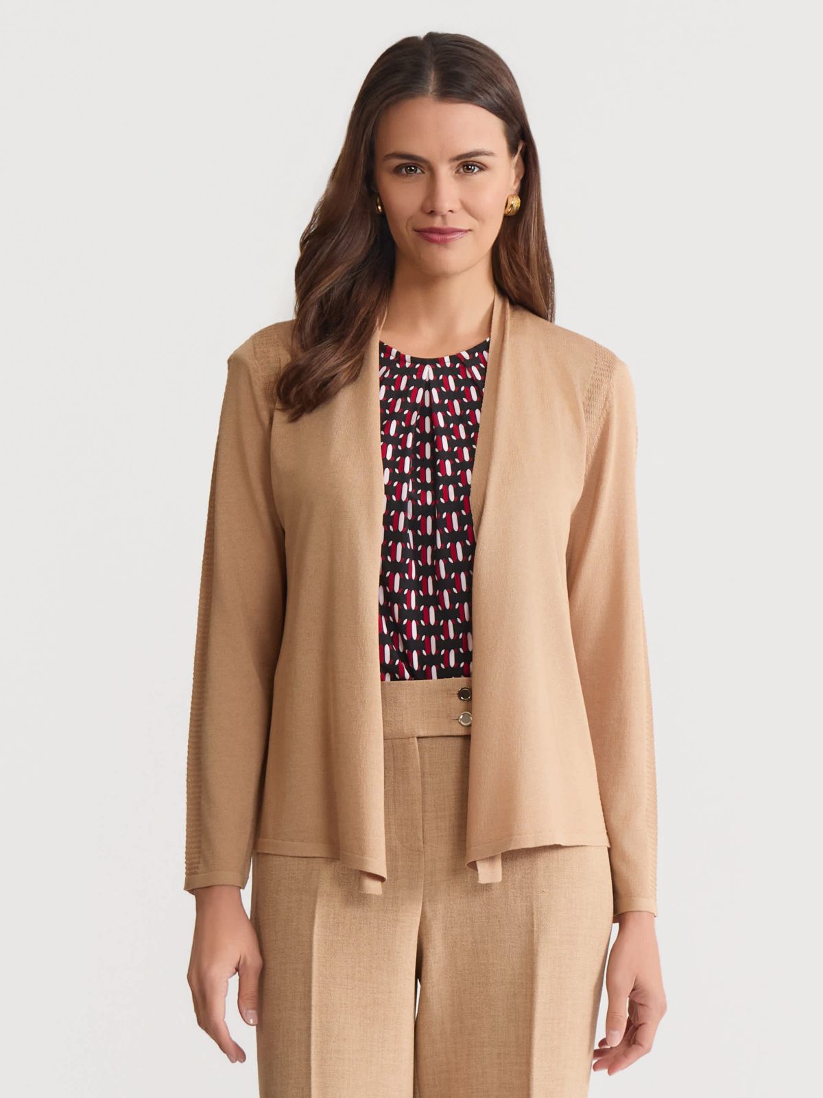 Womens Cardigan with Stitch Detail