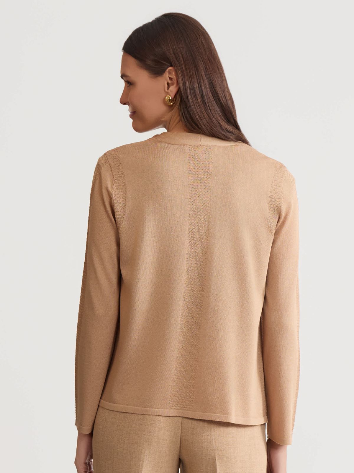 Womens Cardigan with Stitch Detail