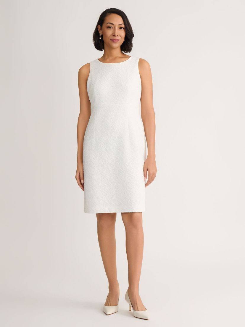 petite lace sheath dress Womens Roman White Petite Frill Lace Detail Dress US 14