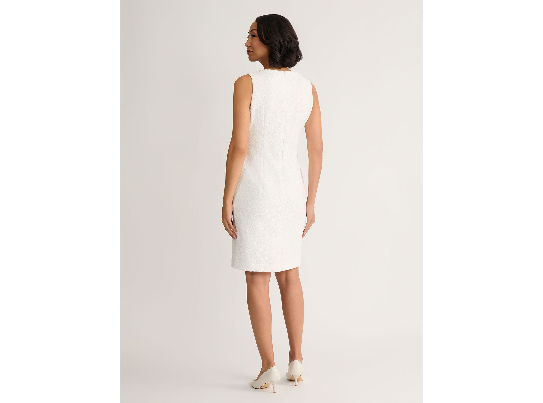 white lace flare dress Last Dance Lace Fit & Flare Dress in Ivory main image 0