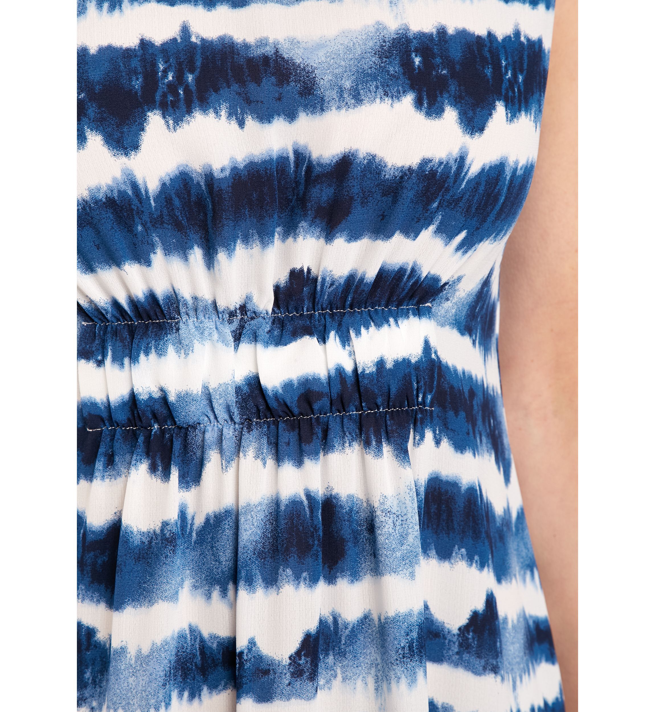 Womens Tie Dye Flounce Hem Dress 