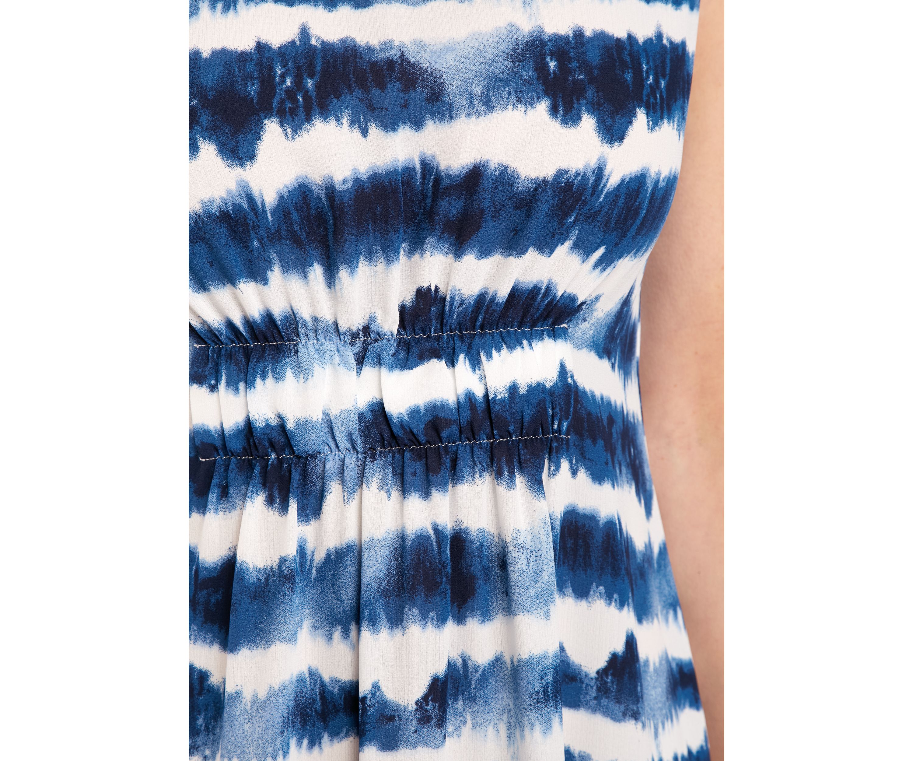 Womens Tie Dye Flounce Hem Dress 