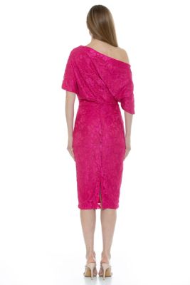 Tayla Draped Lace Sheath Dress