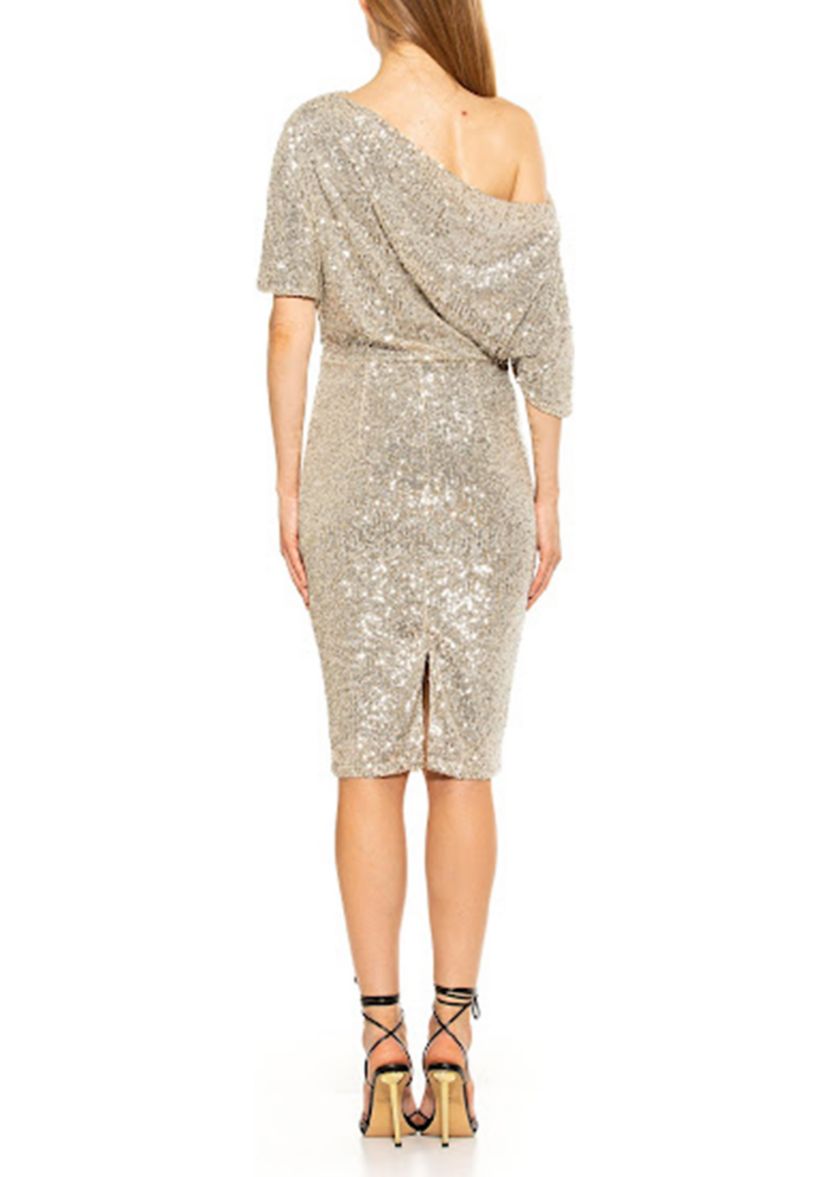 Olivia Draped Sheath