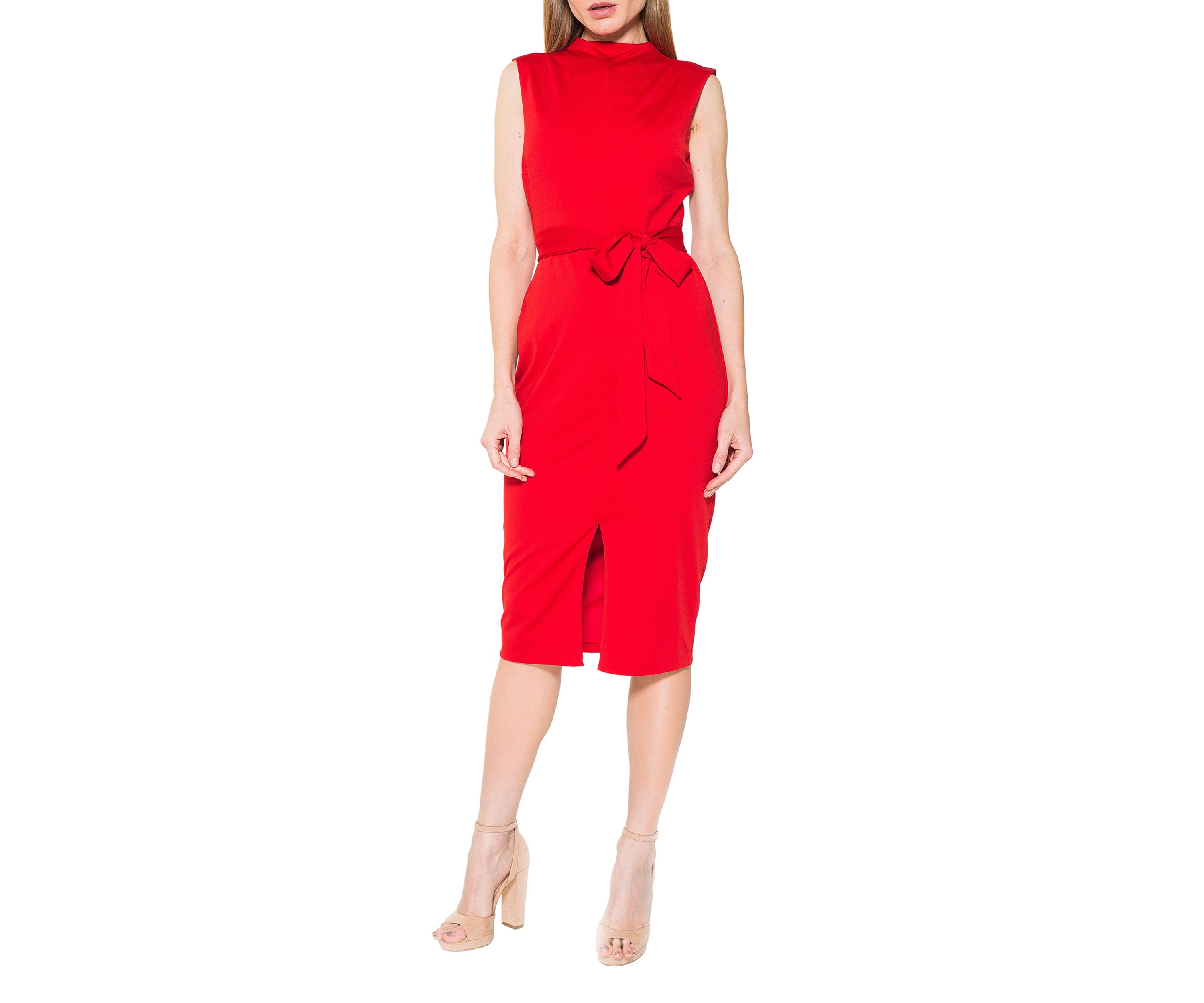 Fara Stretch Front Slit Sheath