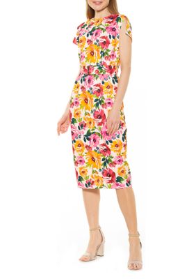 Alexia Admor Belted Crew Neck Dress | belk