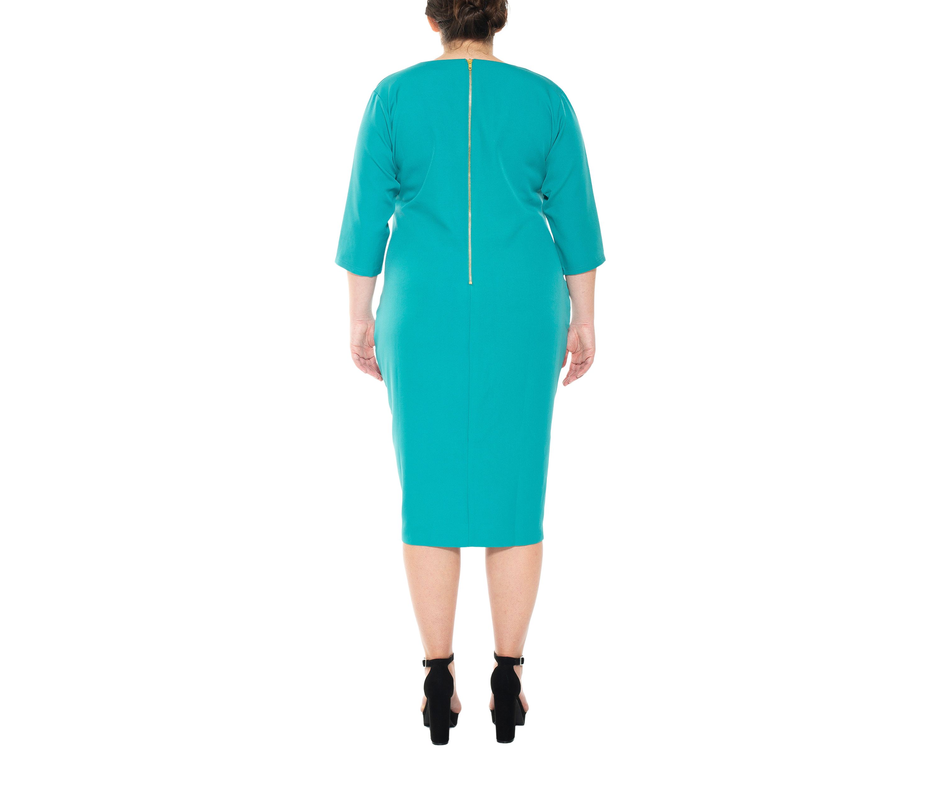 Plus Size Sweetheart 3/4 Sleeve Sheath Dress