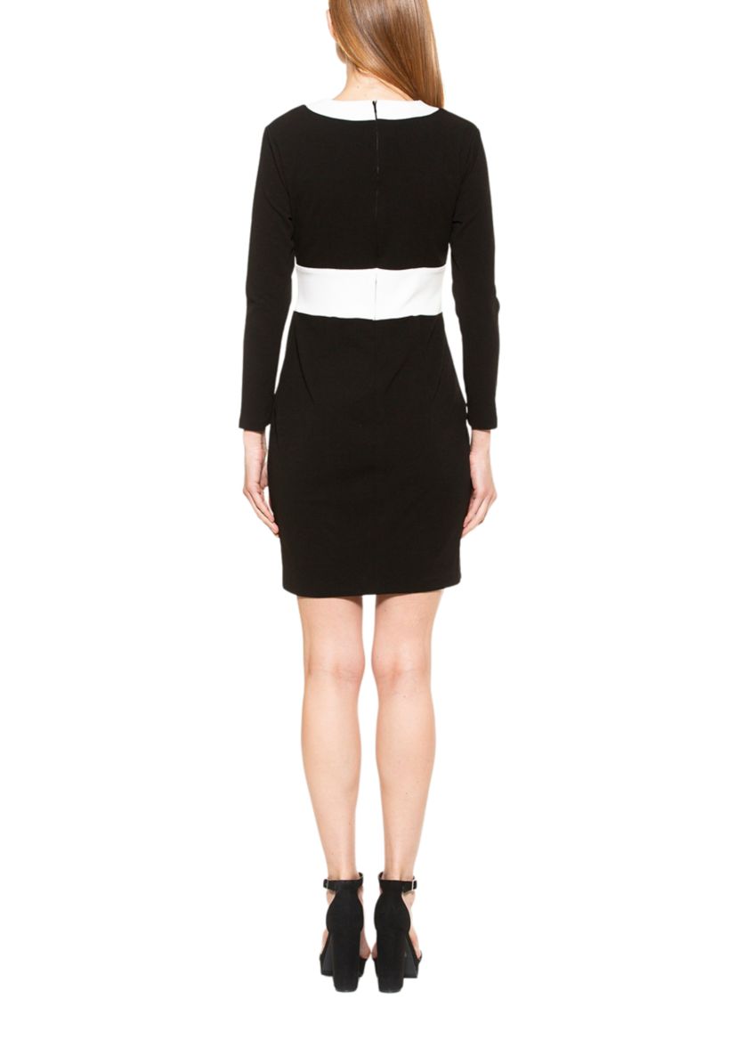 Womens Xena Long Sleeve Contrast Dress